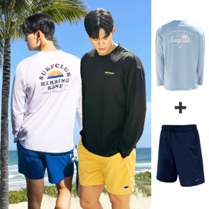 남자 래쉬가드세트 빅사이즈 집업 반팔 루즈핏