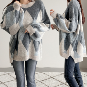 겨울 라운드 도톰 루즈핏 오버핏 니트 스웨터