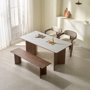 벨롱 세라믹 월넛 원목 식탁세트 4인~8인