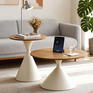 홈스월드 미렐 set(소+대) 거실 소파 낮은 테이블 원형 사이드 미니 좌식 쇼파 탁자