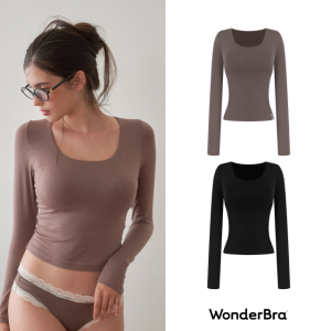 [원더브라] 캡내장 긴팔 볼륨브라티 노브라티