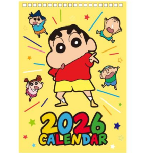 마이빈 2026년 26년 짱구 달력 캐릭터 데스크 책상 달력 탁상용 캘린더 세로형