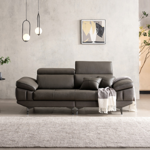 보루네오 벤티 이태리산 천연소가죽 3인 쇼파