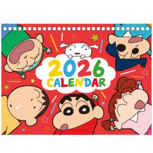 2026년 26년 짱구 달력 캐릭터 데스크 책상 달력 탁상용 캘린더 가로형