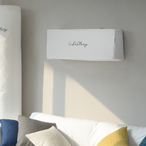 벽걸이 에어컨커버 린넨 화이트 소 삼성 무풍 엘지 에어컨 덮개