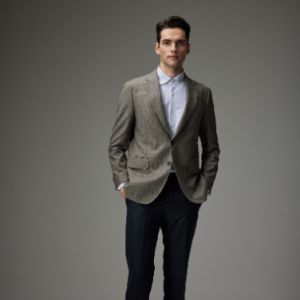 [닥스]  남성 베이지 체크 울 FW 긴팔 자켓 WMJA3DU01I2