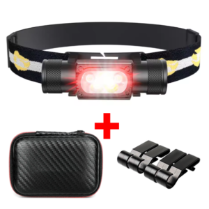 울트라코어 RJ4000 안전모 헤드랜턴 / 백색 적색등 경량 방진 방수 조선소 낚시 헤드램프