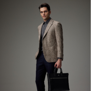 [닥스]  (페를라) 남성 그레이 이태리 알파카 체크 FW 트위드 자켓 DMJA3D015G2