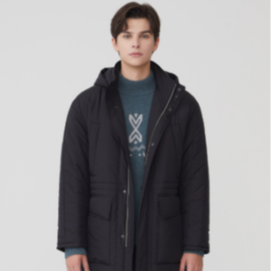 [닥스]  블랙 경량 다운 탈부착 후드형 트렌치 점퍼 DMTR2D303BK