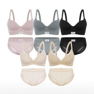 원더브라 데일리 노와이어 볼륨 여성속옷 5세트
