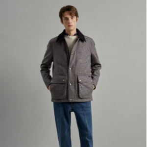 [닥스]  남성 네이비 알파카혼방 헌팅 점퍼 DMJU3D171N2