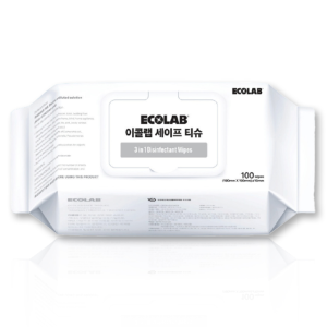 이콜랩 세이프 티슈 캡형 100매/대용량 항균 99.99% 에탄올 손소독용 항균물티슈