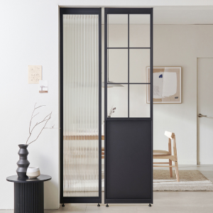 무타공 가벽 파티션 주방 유리 파티션 철제 가림막 파티션 칸막이 400 2200 투명