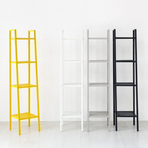 마켓비 선반 사다리 선반 다용도실선반장 책 선반 미드센츄리 책장 좁은 4단