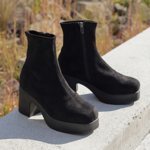 [보가] 로뎀플리오 스판 앵클부츠8cm 키작녀