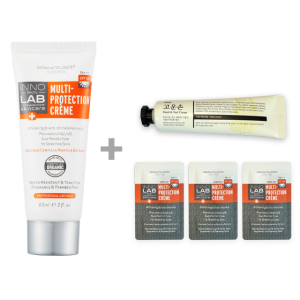 이노스킨랩 멀티프로텍션 선크림60ml+고운손핸드크림(약국전용)+ 선크림샘플3장