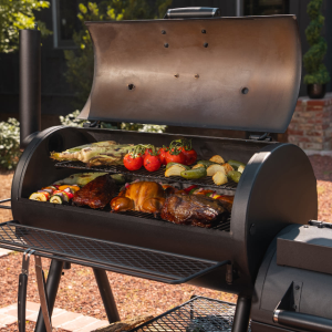 오클라호마조 하이랜드 오프셋 스모커 대형 훈제 바베큐그릴