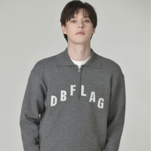 [더블플래그] 반집업 긴팔 스웨터 니트