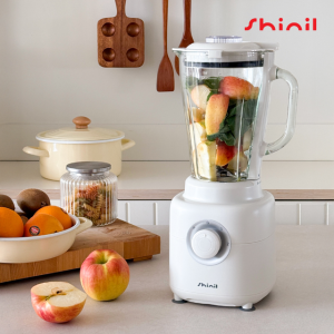 [26년형] 신일 믹서기 소형 미니 블렌더 유리 가정용 과일 주스 이유식 8중칼날