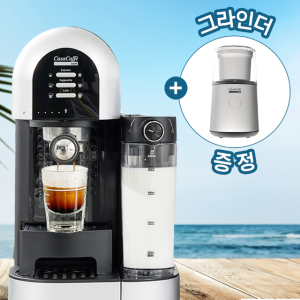 까사카페 [+ 그라인더] 가정용 커피머신 반자동 머신기 캡슐머신 블랙