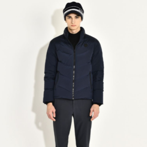 [헤지스골프]  남성 네이비 턴베리 퀼팅 스윙 구스 다운 점퍼 HUJU3D751N3