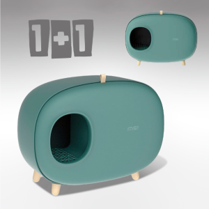 (1+1) 메이크슈어 고양이 화장실 대형 딥그린