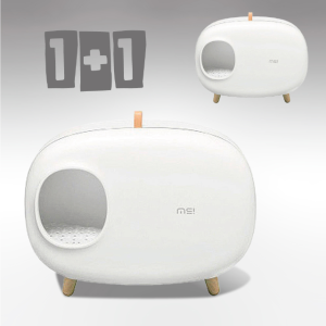 (1+1) 메이크슈어 고양이 화장실 대형 화이트