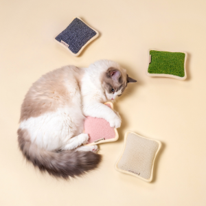 따스넉 캣닢쿠션 고양이 장난감 냥베개 스크래쳐 애착인형 카페트 따롱스쿠래션