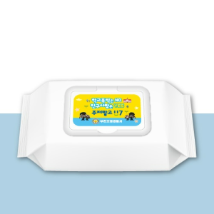 물누리화이트 백색 물티슈 80매 (플레인45gsm)판촉 제작 홍보 인쇄 대량구매