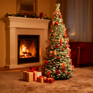 접이식 크리스마스 트리 전구 오너먼트 풀세트 대형 180cm 소형 90cm 원터치 팝업