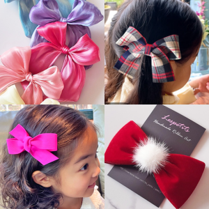 (5+1) 핸드메이드 유아 여아 아동 리본 헤어핀 똑딱핀 집게핀