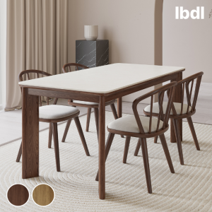 [엘비디엘][NEW]베르나 원목 유럽 직수입 포세린 세라믹식탁 12T 테이블 1400,월넛