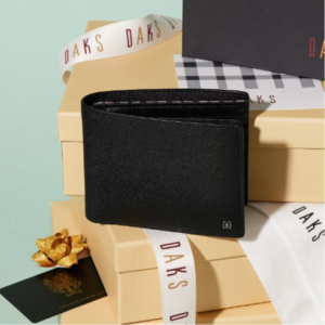 [닥스 액세서리] 닥스 DAKS MEN S ACCESSORIES 반지갑 가죽 미니 DD로고 내부 체크 패턴 라인 포인트 DBWA5F975BK