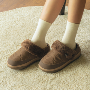 밸롭 엠버 플리스 뮬 패딩 방한 슬리퍼 털