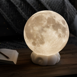 팹큐브 국내산 구름 달조명 탁상 인테리어 침실 무드등 12cm