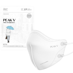 아에르 피크V 라이트핏 KF94 새부리형 컬러 마스크 50매 [L/M/S]