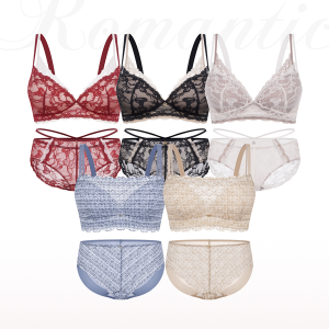 원더브라 레이스 노와이어 볼륨 여성속옷 5세트