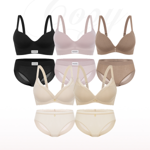 원더브라 데일리 노와이어 볼륨 여성속옷 5세트