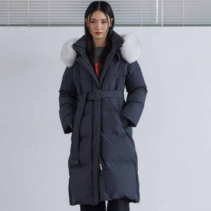 [에고이스트]  차콜 사가폭스퍼 클래식 롱 구스 다운점퍼 EQ4TD009