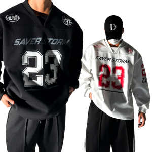 남자 오버핏 스톰 럭비 합포 맨투맨