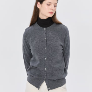 [헤지스 여성] 헤지스레이디스 차콜그레이 멜란지 울 가디건 WSSW4D8C1CG