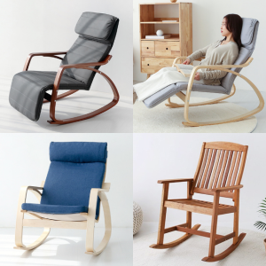 마켓비 1인용 흔들의자 원목 흔들의자 BENWOOD 브라운 폴리