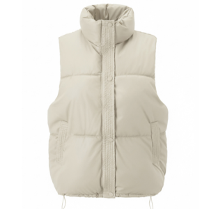 [위시드] 데일리 하이넥 밑단 스트링 패딩 베스트 점퍼 (WICDJP010)