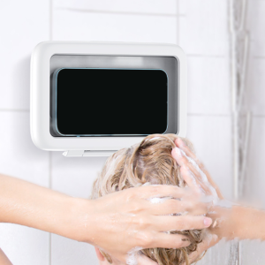 [360도 회전] 욕실핸드폰거치대 방수 주방 벽 거치대