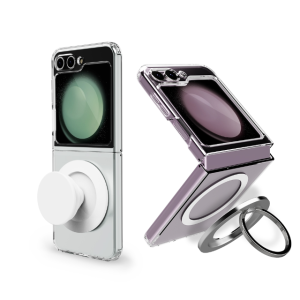 [초강력 자석] Z플립 맥세이프 케이스 슬림 FOLD 제트 지플립 케이스 투명 (폴리카보네이트), 갤럭시Z 플립5