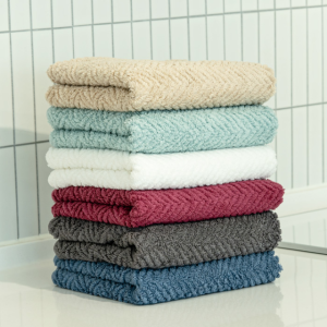 호텔수건 먼지없는 주방 욕실 선물 코마사 40수 200g 답례품 헤링본 더착한 수건