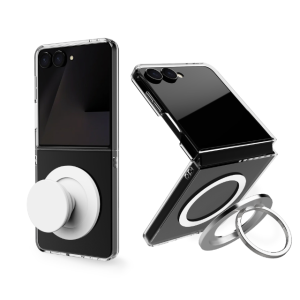 [초강력 자석] Z플립 맥세이프 케이스 슬림 FOLD 제트 지플립 케이스 투명 (폴리카보네이트), 갤럭시Z 플립7