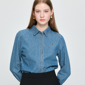 헤지스 헤지스 여성 아이코닉 데님 베이직 셔츠 HSSH5D805B2