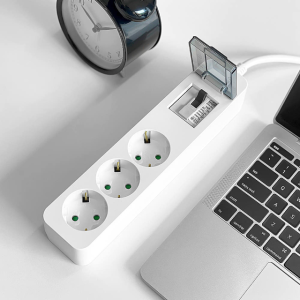 코니야 고용량 국산멀티탭 4000W 과부하차단 누전 배선차단 멀티콘센트 화이트2구 1.5M