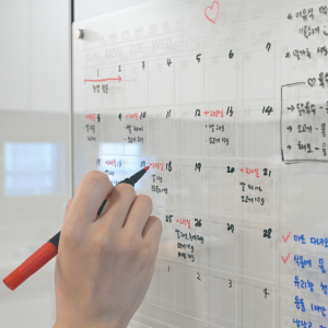 [초강력 자석] 투명 냉장고 메모보드 아크릴보드 달력 월간형